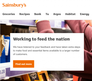 sainsbury's online grocery shop