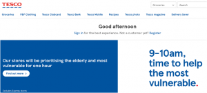 tesco online grocery shop